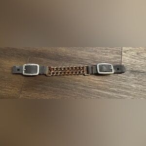 Horse Tack - Brown Nylon Western Curb Chain